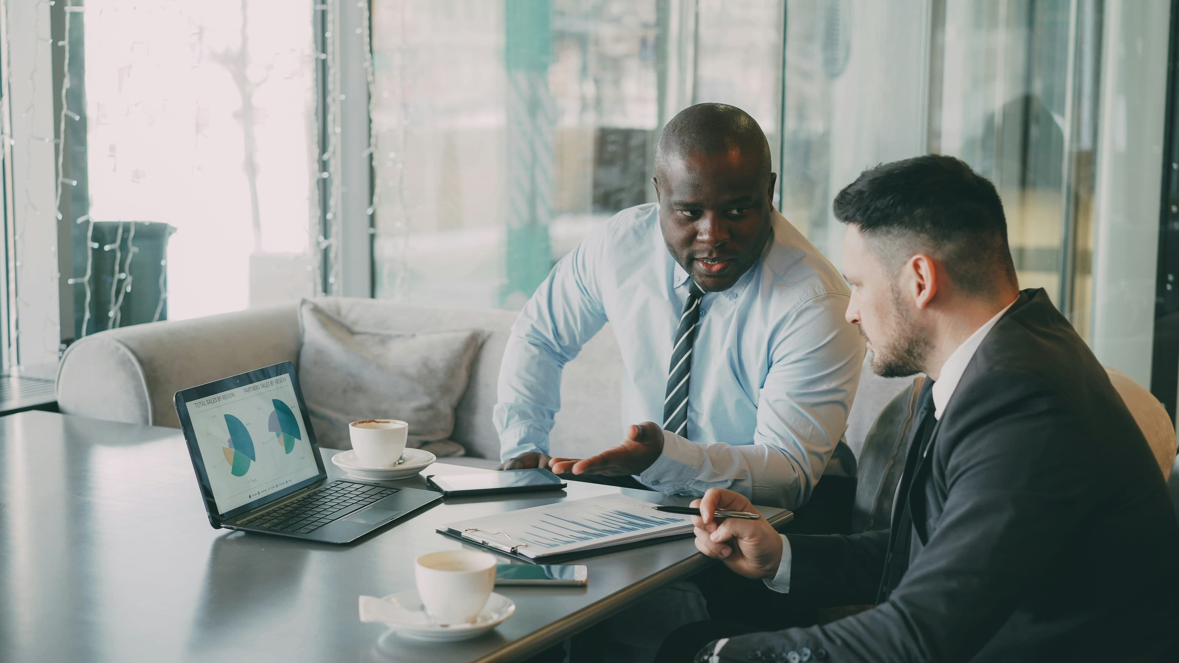 People discussing financial planning